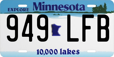 MN license plate 949LFB