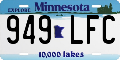 MN license plate 949LFC