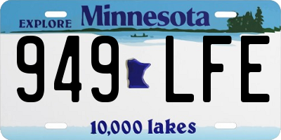 MN license plate 949LFE