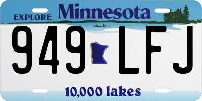 MN license plate 949LFJ