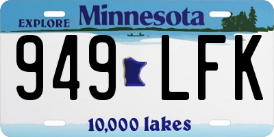 MN license plate 949LFK