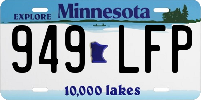 MN license plate 949LFP