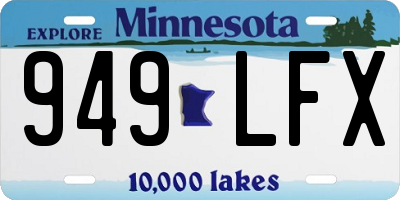 MN license plate 949LFX