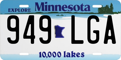 MN license plate 949LGA