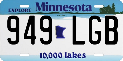 MN license plate 949LGB