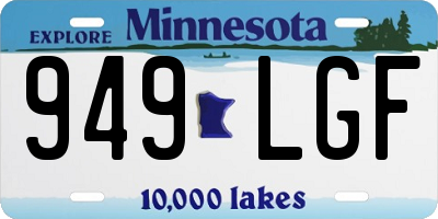 MN license plate 949LGF