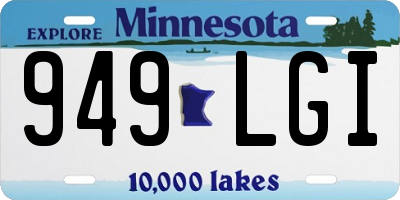 MN license plate 949LGI