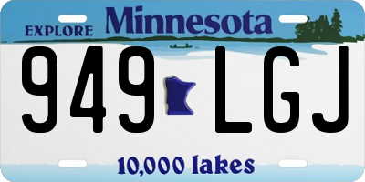 MN license plate 949LGJ