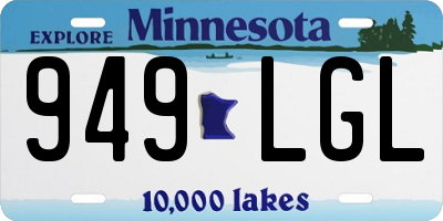 MN license plate 949LGL