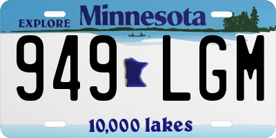 MN license plate 949LGM