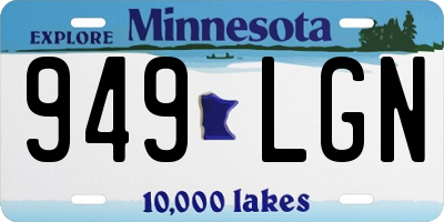 MN license plate 949LGN