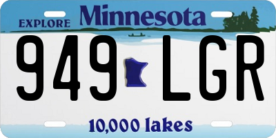 MN license plate 949LGR