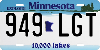 MN license plate 949LGT