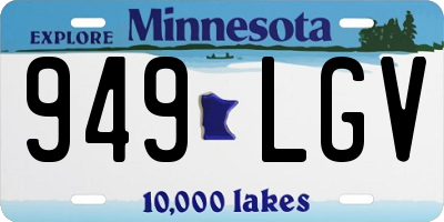 MN license plate 949LGV