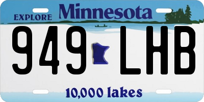 MN license plate 949LHB