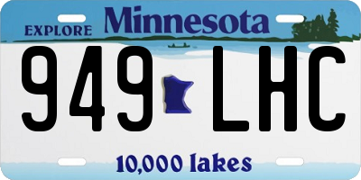 MN license plate 949LHC