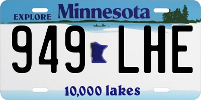 MN license plate 949LHE