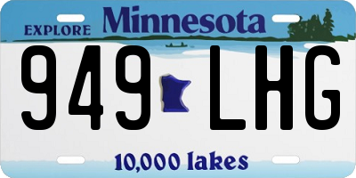 MN license plate 949LHG