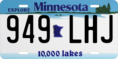 MN license plate 949LHJ