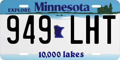 MN license plate 949LHT