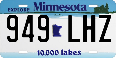 MN license plate 949LHZ
