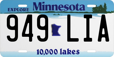 MN license plate 949LIA