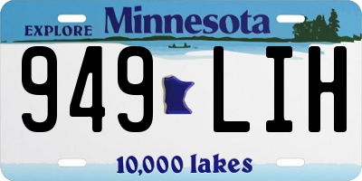 MN license plate 949LIH