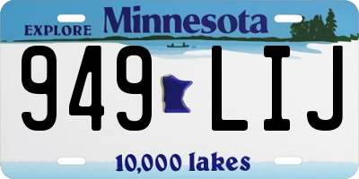 MN license plate 949LIJ