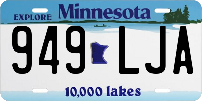 MN license plate 949LJA