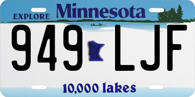 MN license plate 949LJF