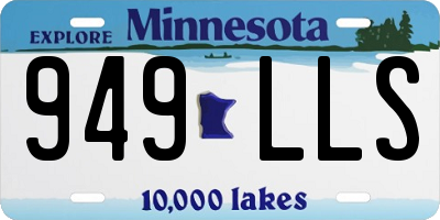 MN license plate 949LLS