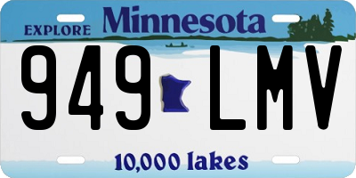 MN license plate 949LMV