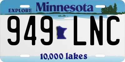 MN license plate 949LNC