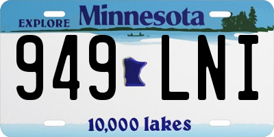MN license plate 949LNI