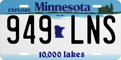 MN license plate 949LNS