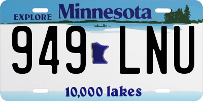 MN license plate 949LNU