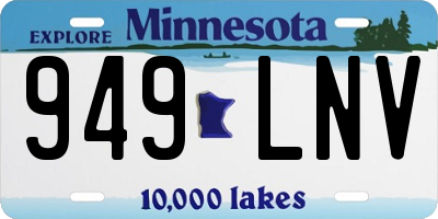 MN license plate 949LNV