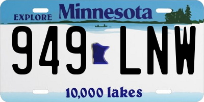 MN license plate 949LNW