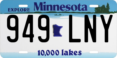 MN license plate 949LNY