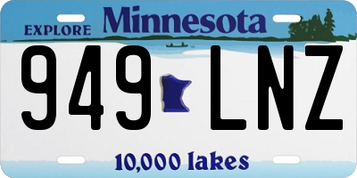 MN license plate 949LNZ