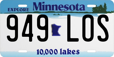 MN license plate 949LOS