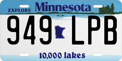 MN license plate 949LPB