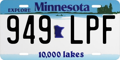 MN license plate 949LPF