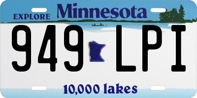 MN license plate 949LPI