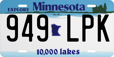 MN license plate 949LPK