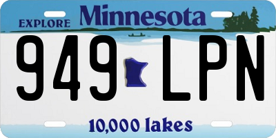 MN license plate 949LPN