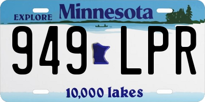 MN license plate 949LPR