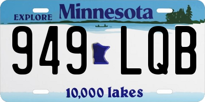 MN license plate 949LQB