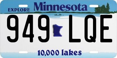 MN license plate 949LQE