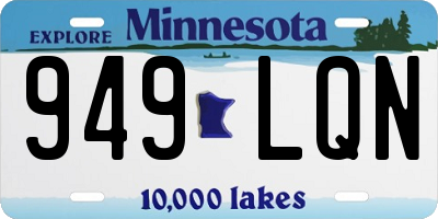 MN license plate 949LQN